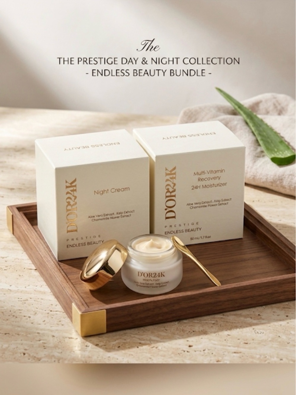 D’or24k Prestige Endless Beauty Night Cream & 24H Moisturizer ~ Retail $1100